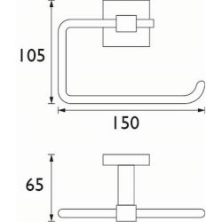 Bristan Black Square Toilet Roll Holder