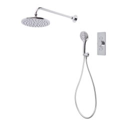 Tavistock Dual Function Push Button Valve With Shower Head And Three Function Shower Handset