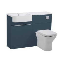 Tavistock Match 1200mm Oxford Blue Left Handed Unit & Basin