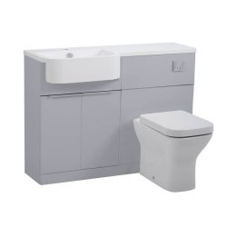 Tavistock Match 1200mm Gloss Light Grey Left Handed Unit & Basin