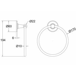 Burlington Chrome Towel Ring