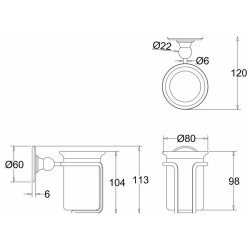 Burlington Chrome Tumbler Holder