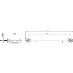 Burlington Chrome Shelf with Railing