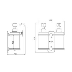 Burlington Chrome Double Soap Dispenser