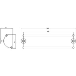 Burlington Chrome Double Towel Rail