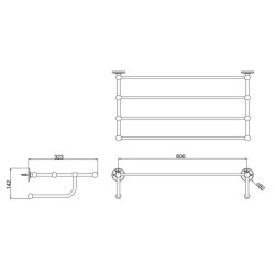 Burlington Chrome Towel Rack