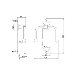 Burlington Chrome Spire WC Roll Holder