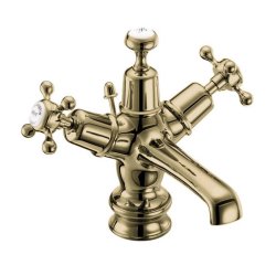 Burlington Claremont Gold Basin Mixer with Pop-up Waste