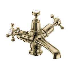 Burlington Claremont Gold Basin Mixer with Click-Clack Waste