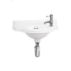 Burlington Curved 50.5cm RH Tap Hole Cloakroom Basin