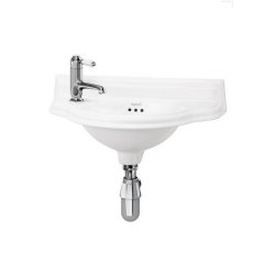 Burlington Curved 50.5cm LH Tap Hole Cloakroom Basin