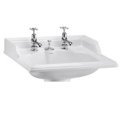 Burlington Classic 65cm 2 Tap Hole Basin With Invisible Overflow