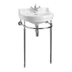 Burlington 56cm Chrome Round Basin Washstand