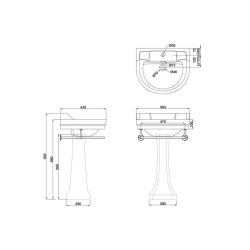 Burlington Chrome Round Basin Towel Rail