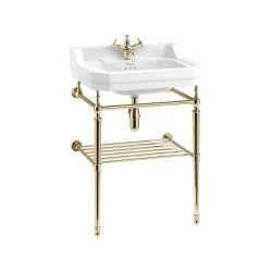 Burlington Gold 61cm Rectangular Basin Towel Rack