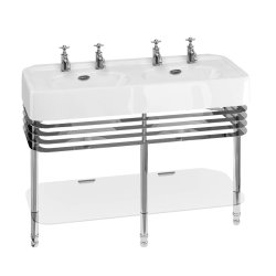 Burlington Arcade 120cm Chrome Basin Washstand