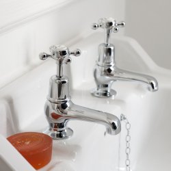 Burlington Claremont Chrome 3 Inch Basin Taps Burlington Claremont Chrome 3 Inch Basin Taps Lifestyle