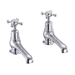 Burlington Claremont Chrome 5 Inch Basin Taps