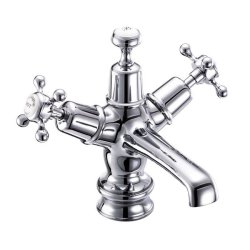 Burlington Claremont Chrome Basin Mixer with Click-Clack Waste