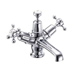 Burlington Claremont Chrome Basin Mixer with Click-Clack Waste