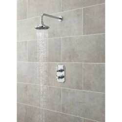 Nuie Edwardian Chrome Thermostatic Twin Shower Valve