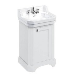 Burlington Edwardian 560mm Matt White Cloakroom Vanity Unit