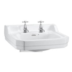 Burlington Edwardian 560mm Blue Cloakroom Vanity Unit Two Tap Hole Basin