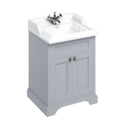 Burlington Freestanding 650mm Classic Grey Vanity Unit with Doors