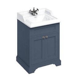 Burlington Freestanding 650mm Blue Vanity Unit with Doors