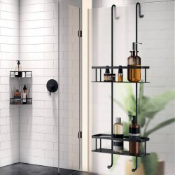 Smedbo Sideline Black Double Hanging Shower Basket