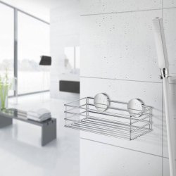 Smedbo Beslagsboden Chrome Self Adhesive Shower Basket