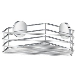 Smedbo Beslagsboden Chrome Self Adhesive Corner Shower Basket