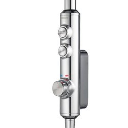 Aqualisa iSystem Exposed Smart Shower with Adjustable Head and Ceiling Fixed Head (HP/Combi)