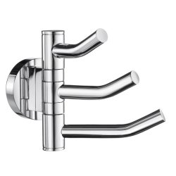 Smedbo Home Polished Chrome Swing Arm Triple Hook