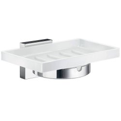 Smedbo House Polished Chrome Holder with Porcelain Soap Dish