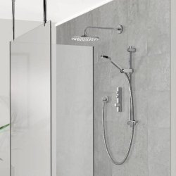 Aqualisa iSystem Concealed Smart Shower with Adjustable Head and Wall Fixed Head (Gravity Pumped)