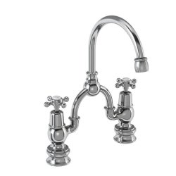 Burlington Claremont Chrome Traditional Arch Mixer with Curved Spout (200mm Centres)