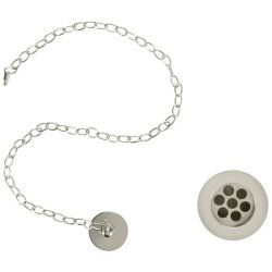 Burlington Nickel Basin Plug and Chain Slotted Waste