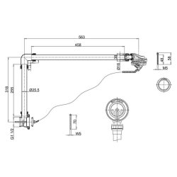 Burlington Gold Exposed Bath Overflow Plug and Chain Waste