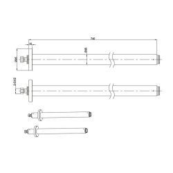 Burlington Riviera Gold Stand Pipes