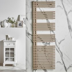 Redroom Omnia Right Handed Quartz Beige 1161 x 496mm Towel Radiator