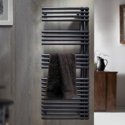 Redroom Omnia Left Handed Anthracite 1161 x 496mm Towel Radiator