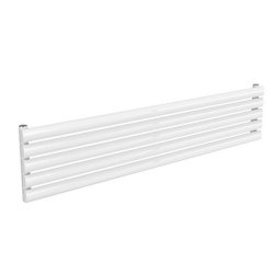 Reina Nevah 295x1400mm White Mild Steel Single Horizontal Radiator