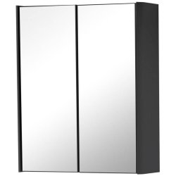 Kartell Arc 500mm Matt Graphite 2 Door Mirror Cabinet