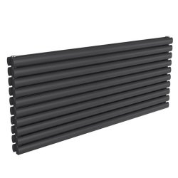 Reina Nevah 590x1000mm Anthracite Mild Steel Double Horizontal Radiator