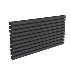 Reina Nevah 590x1200mm Anthracite Mild Steel Double Horizontal Radiator