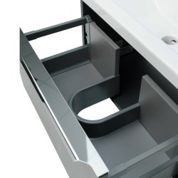 Kartell Kore 600mm White Wall Mounted Drawer Vanity Unit & Basin