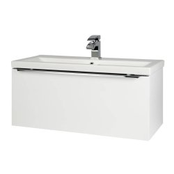 Kartell Kore 800mm White Wall Mounted Drawer Vanity Unit & Basin