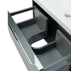 Kartell Kore 1200mm White Wall Mounted Twin Drawer Vanity Unit & Basin