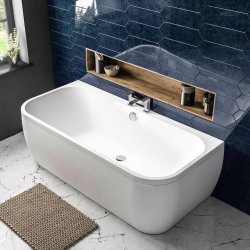 Beaufort Malin DE 1700 x 800mm 5mm D Shape BTW Bath